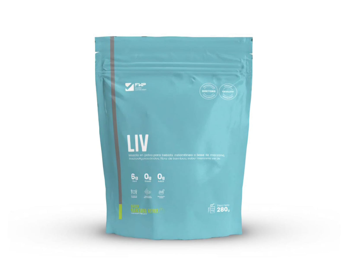 LIV bebida natural en polvo sabor manzana verde 280g