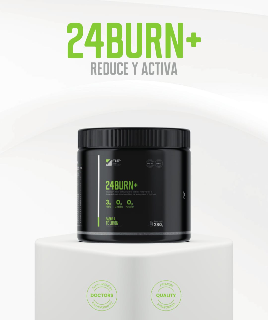 24Burn+ quemador termogénico natural sabor té limón 280g